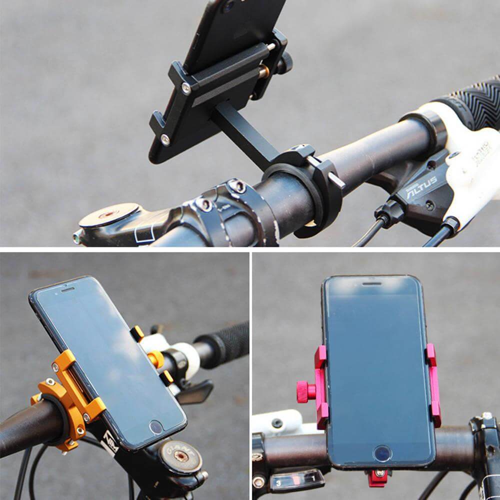 Soporte de móvil metálico ajustable para scooter eléctrico