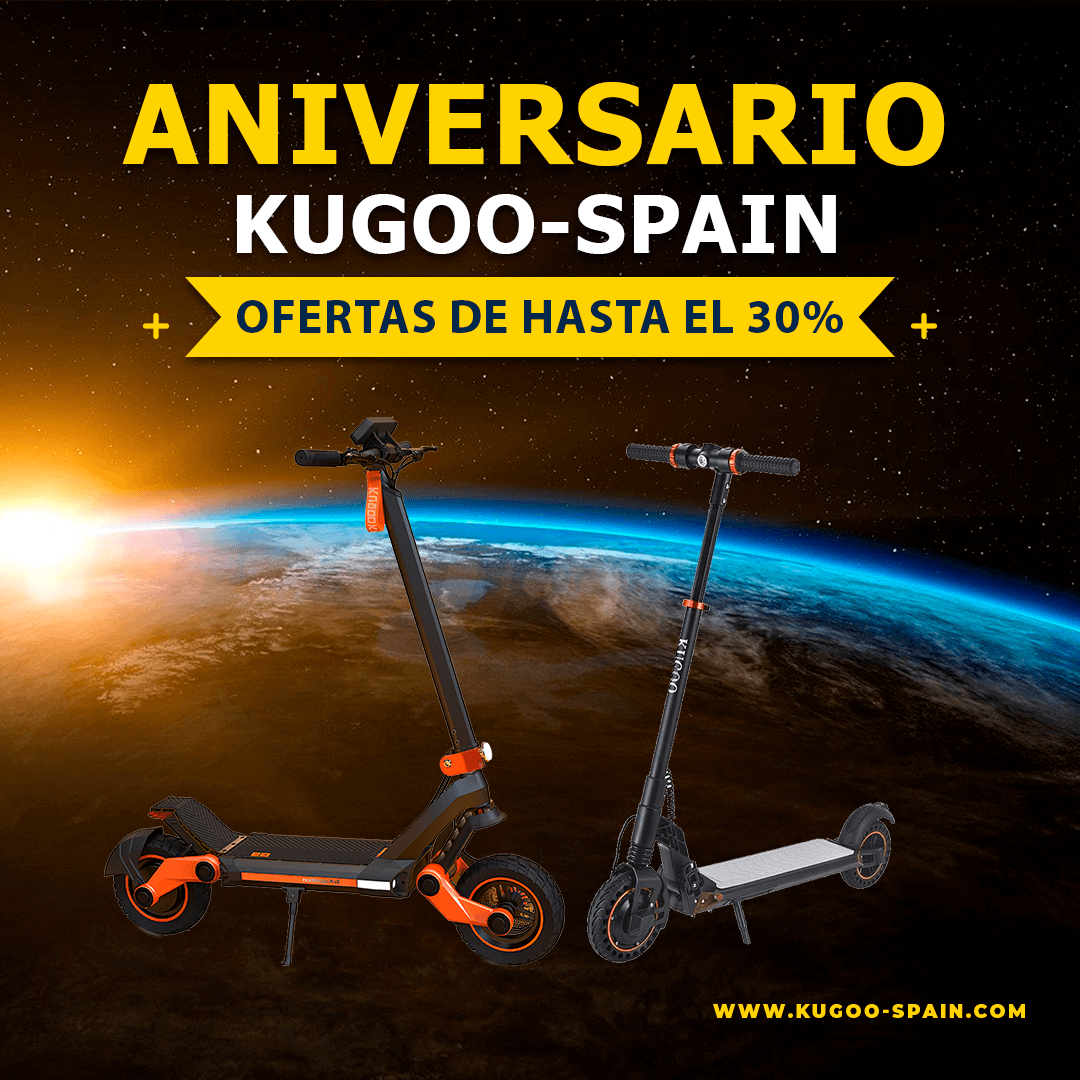 Aprovecha el aniversario de Kugoo Spain y consigue tu patinete eléctrico al mejor precio con hasta un 30% de descuento